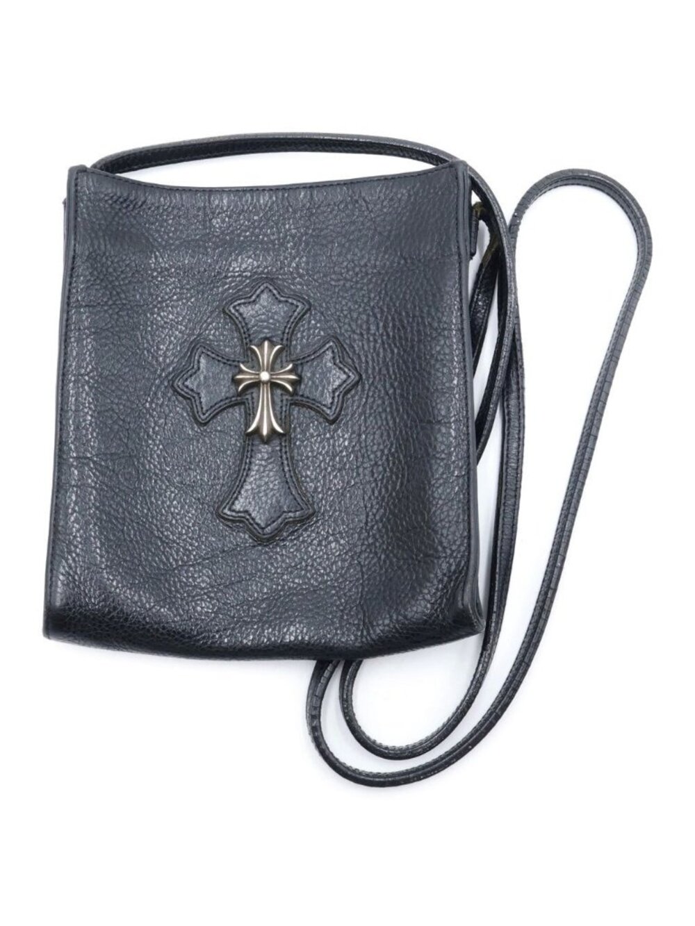 Chrome Hearts SQ Pkt CH Small CH Cross Decoration Square Pocket Leather